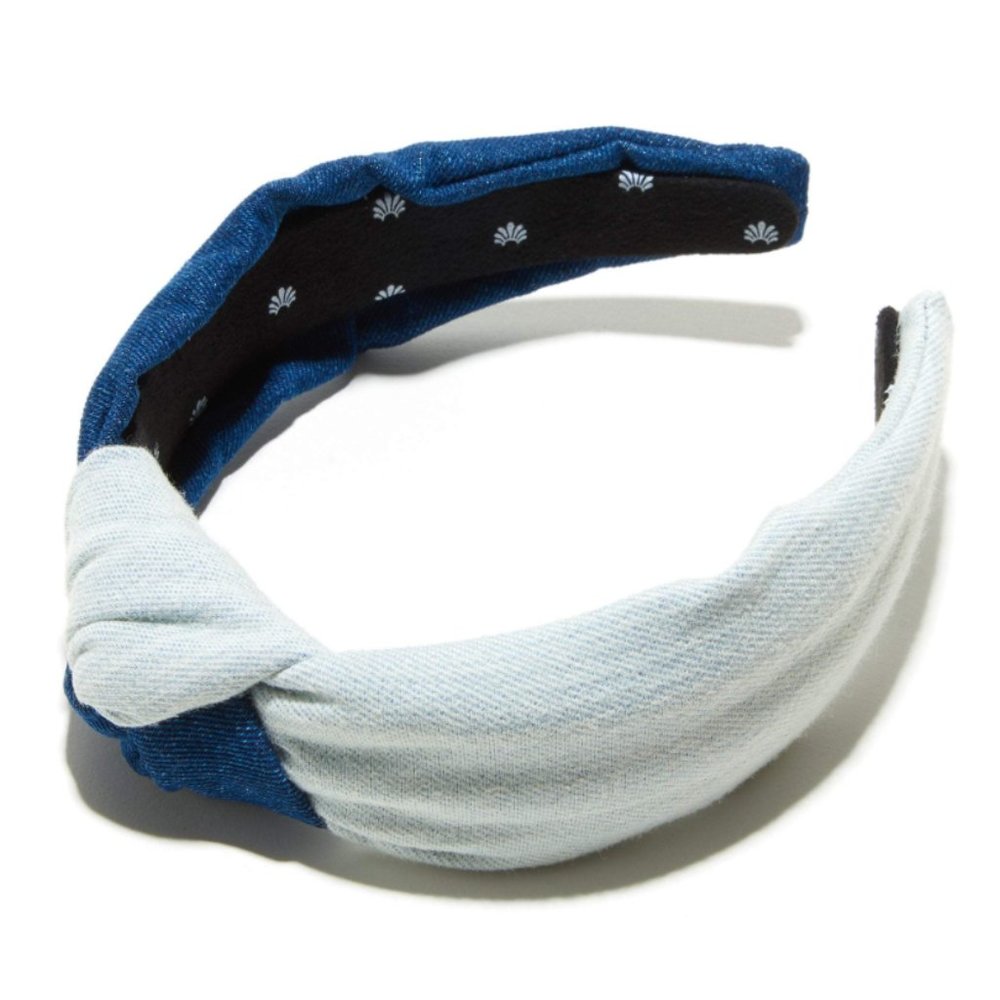 Lele Sadoughi | Denim Half & Half Knotted Headband